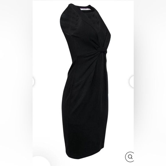 Bailey 44‎ Black Sheath Midi Dress Gathered Front Womens Size Small (490) - Picture 3 of 3